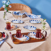 Karaca Belem Marineblau 12-teiliges Teeservice für 6 Personen